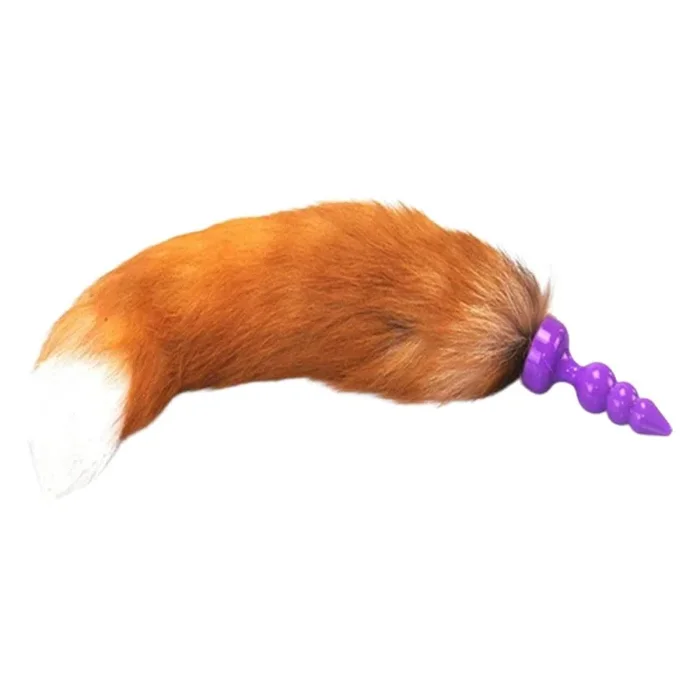 16 ” Orange Brown Cat Tail Silicone Plug