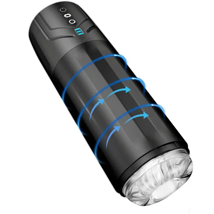 2 in 1 Rotating sucking stroker Blowjob Telescopic Male Masturbator