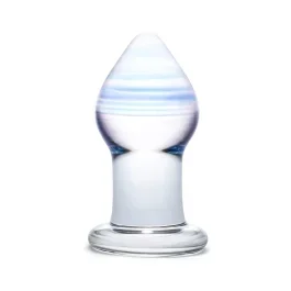 3.25 Inch amethyst rain glass butt plug