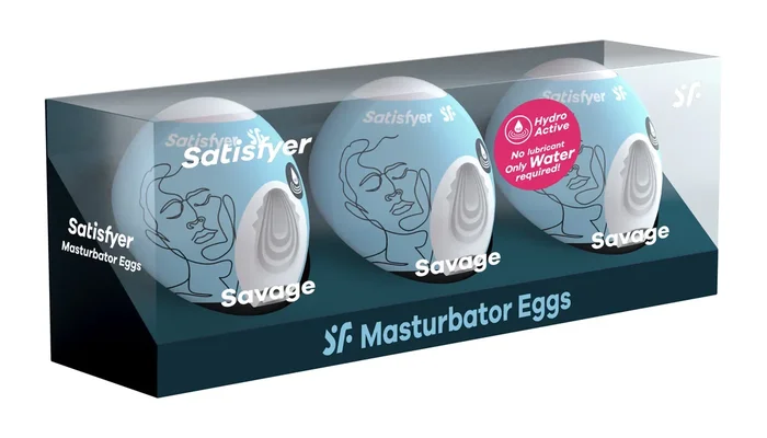 3 Pc Set Masturbator Egg – Savage – Blue