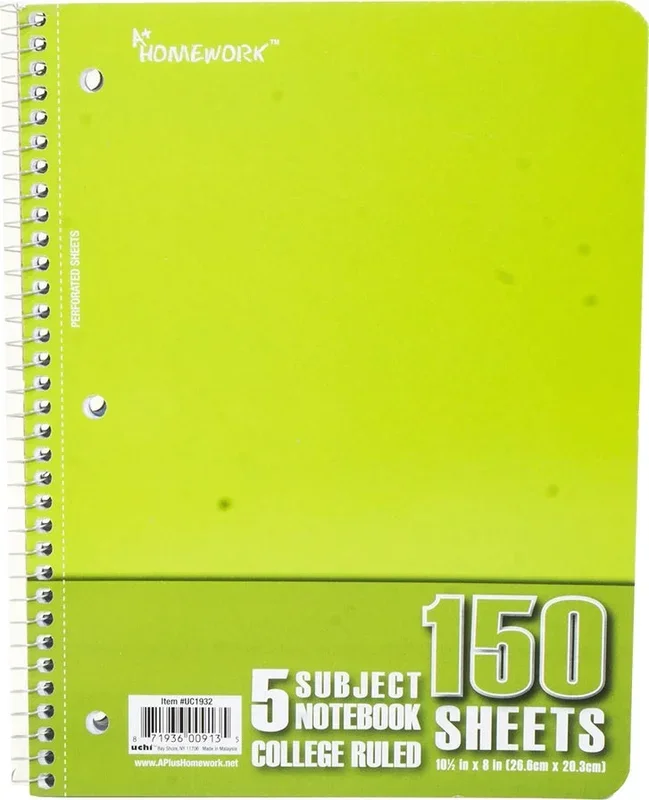 5 Subject Notebook