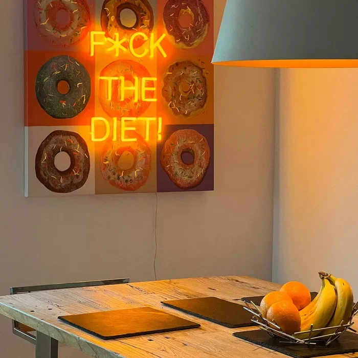 ‘f the Diet’ Wall Artwork – Led Neon