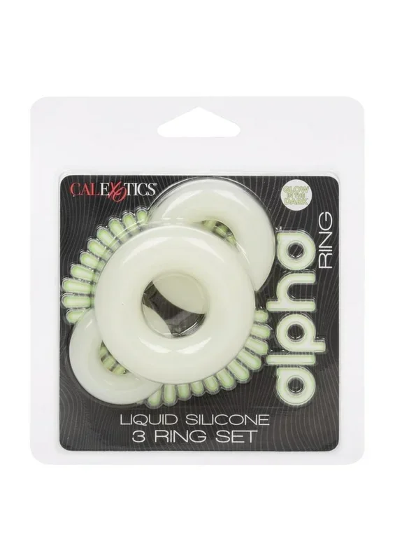 Alpha Glow In The Dark Liquid Silicone 3 Ring