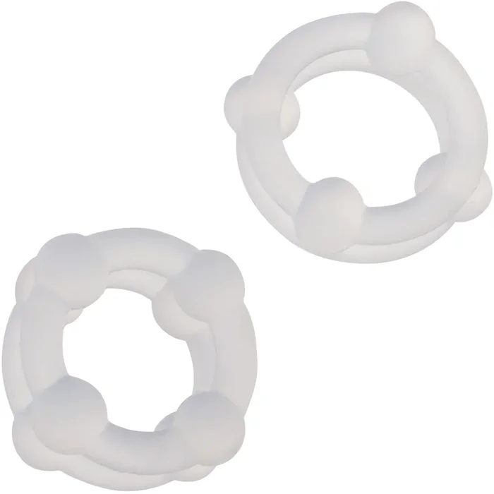 Alpha Liquid Silicone Double Stacker Rings 2 Piece Cock Ring Set