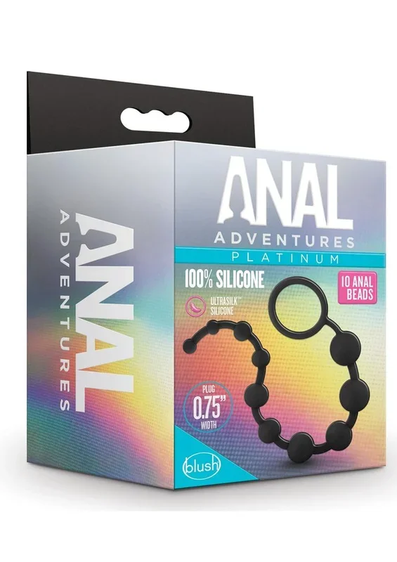 Anal Adventure Platinum Silicone 10 Anal Beads
