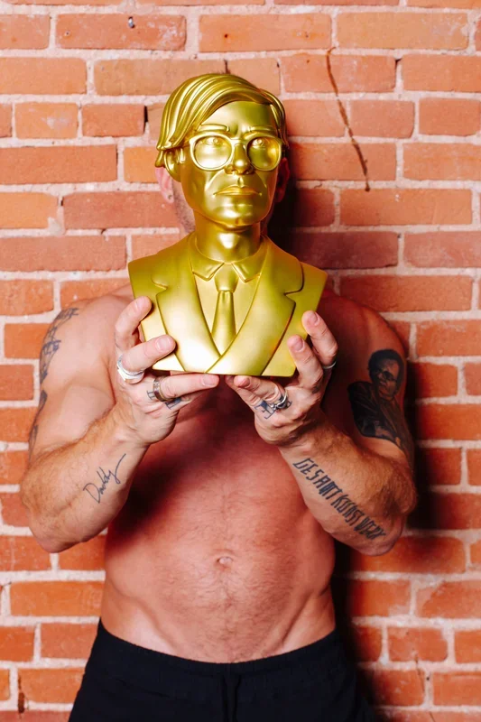 Andy Warhol GOLD bust by Kidrobot