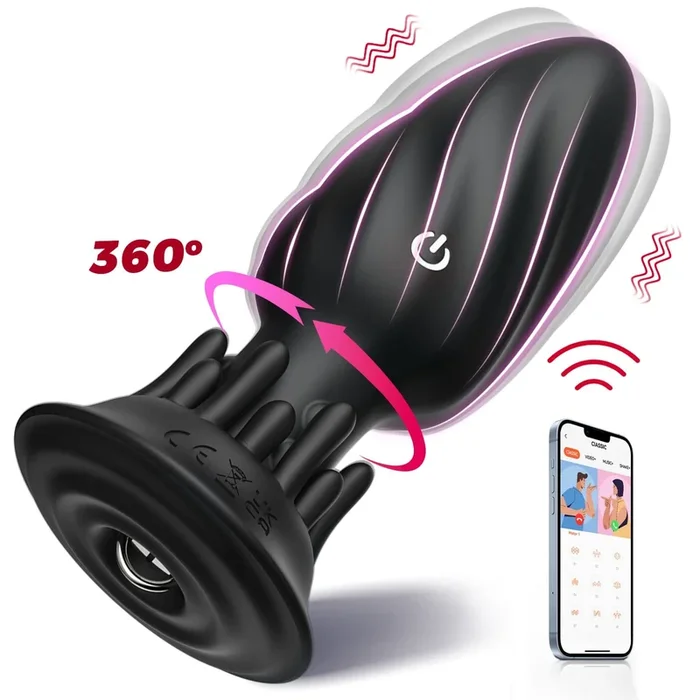 APP – Controlled Rotating Anal Plug 9 Modes Waterproof Quiet
