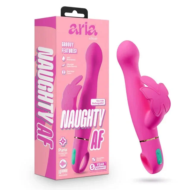 Aria – Naughty Af 2.0 – Rechargeable Vibe – Plum