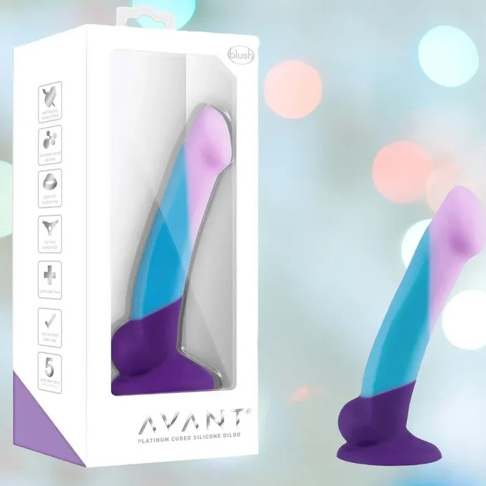 Avant D16 Purple Haze 6.5 ” Slim Non-Poriferous Silicone Dildo