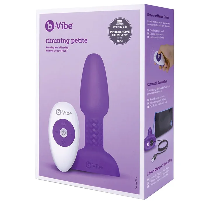 B-Vibe Rimming Plug Petite-Purple