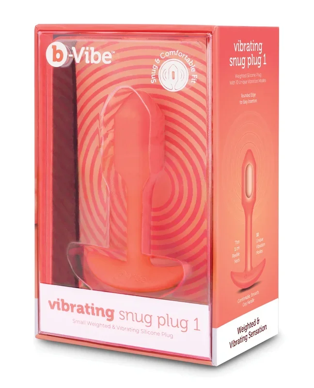 b-Vibe Vibrating Snug Plug – Small Orange