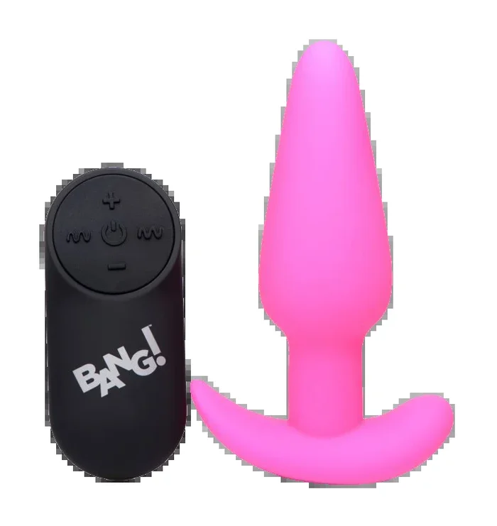 BANG Remote Control 21X Vibrating Silicone Butt Plug – Pink