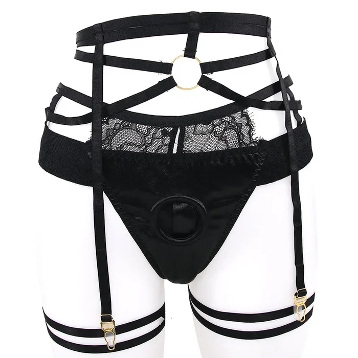 Bedroom Bliss Belle Panty Harness & Garter in Small