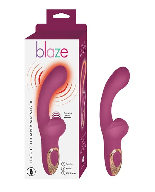 Blaze Heat Up Thumper Massager – Eggplant