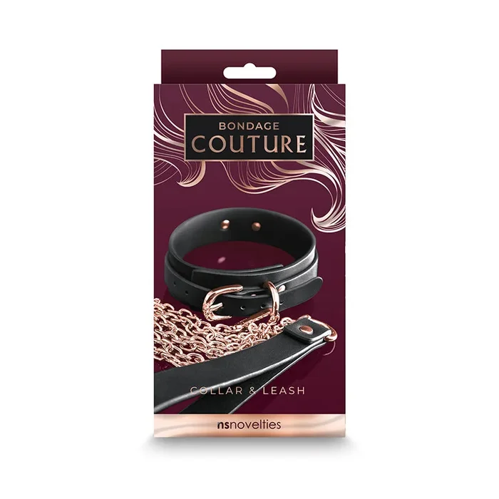 Bondage Couture Collar & Leash Black