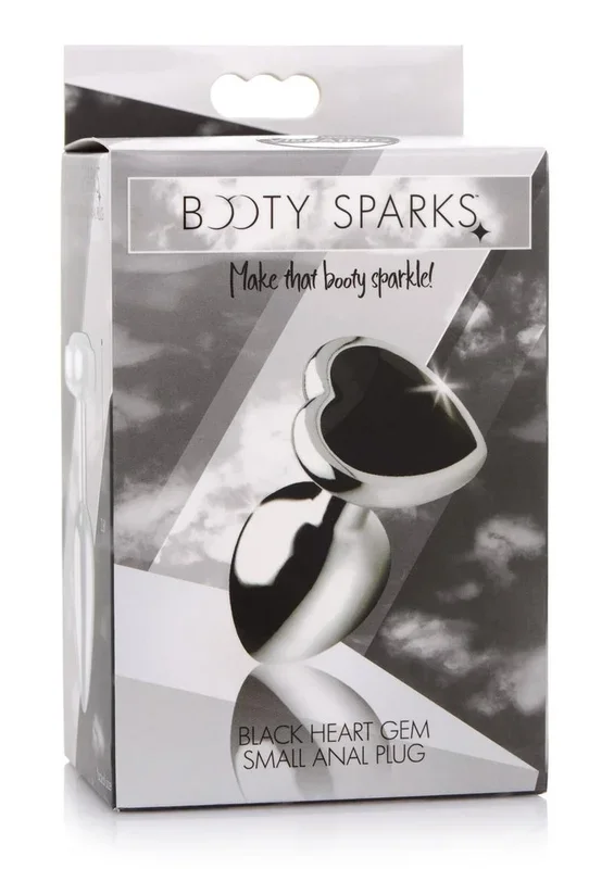 Booty Sparks Gemstones Black Heart Anal Plug