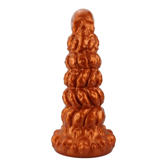 Bumpy Silicone Anal Tower Dildo with Graduated Rings and Suction Base