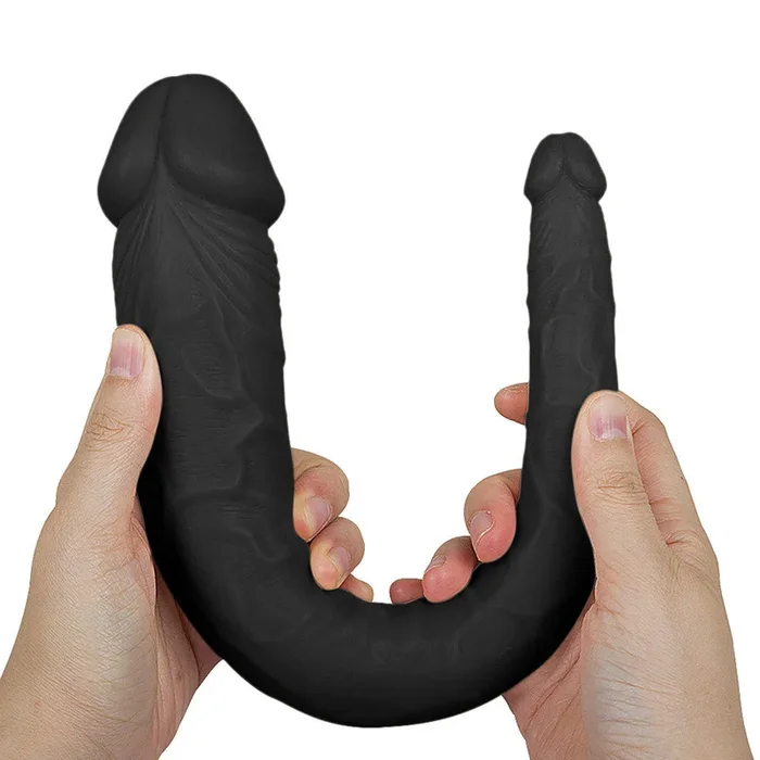 C2 Tadpole Narrowing Double Penetration Realistic Double-Ended Dildo 14 Inch