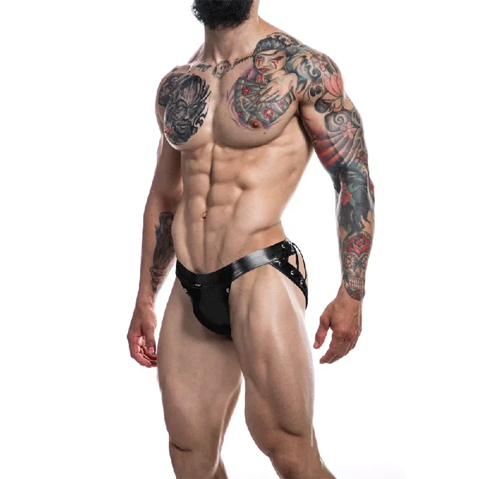 C4M Desire Jockstrap – Black Leatherette