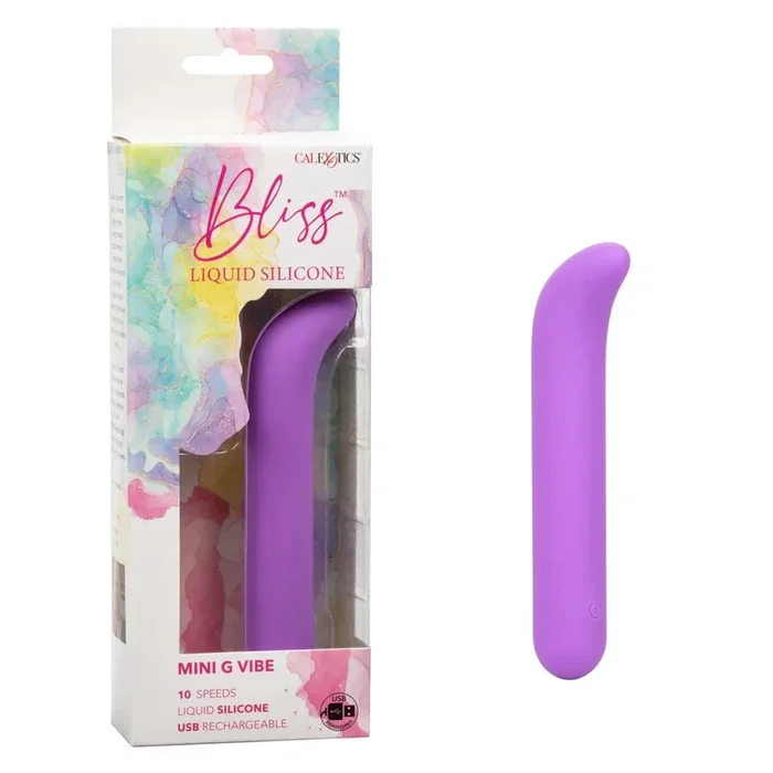 CalExotics Bliss Liquid Silicone Rechargeable Mini G Vibrator – Purple