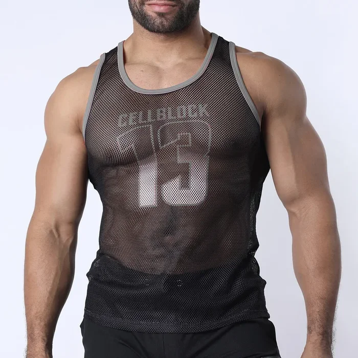 Cellblock 13 Chain Reaction Mesh Tank Top Grey