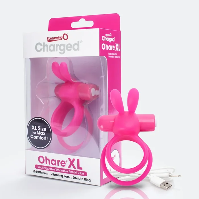 Charged Ohare XL Wearable Rabbit Vibe – Pink – Each