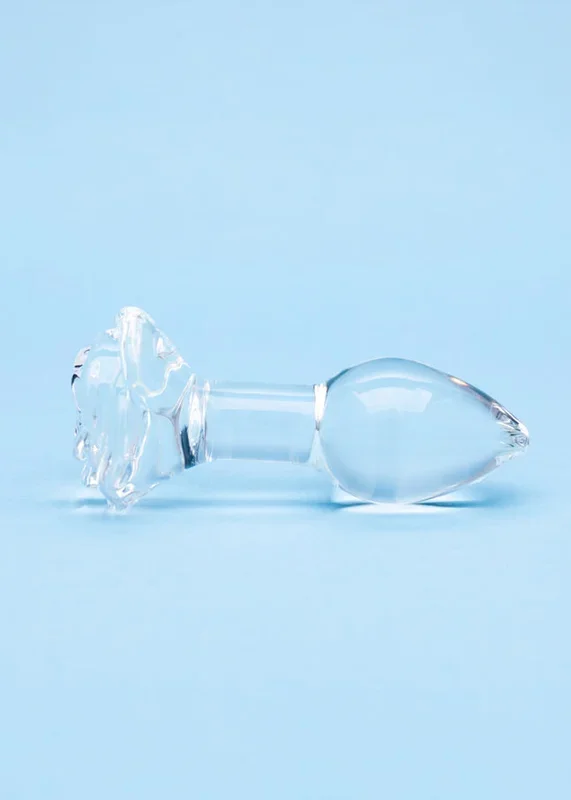 Clarity Utopian Bloom 4.3 In Glass Butt Plug