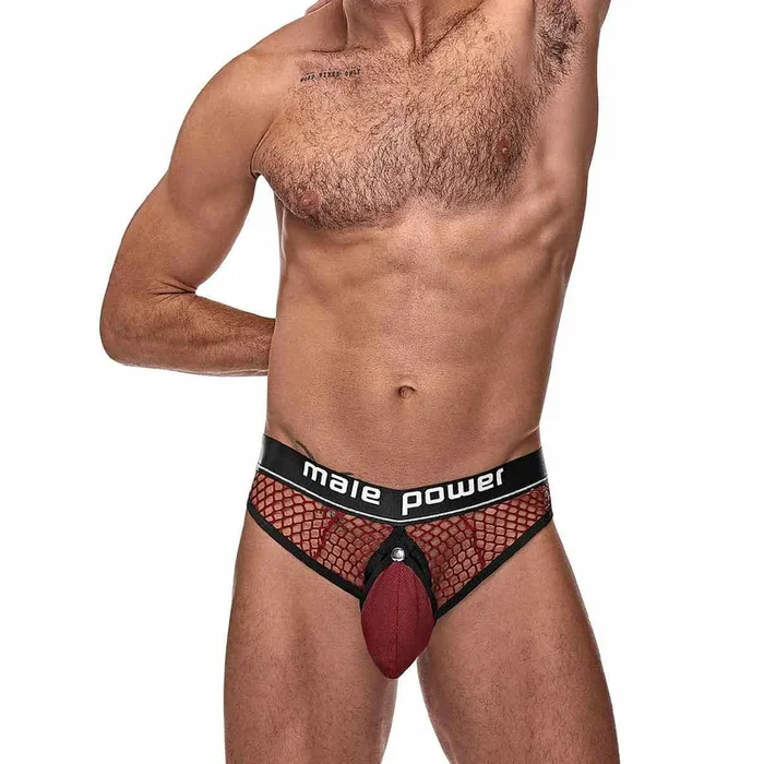 Cock Pit Nte Cock Ring Thong – L/ XL – Burgundy