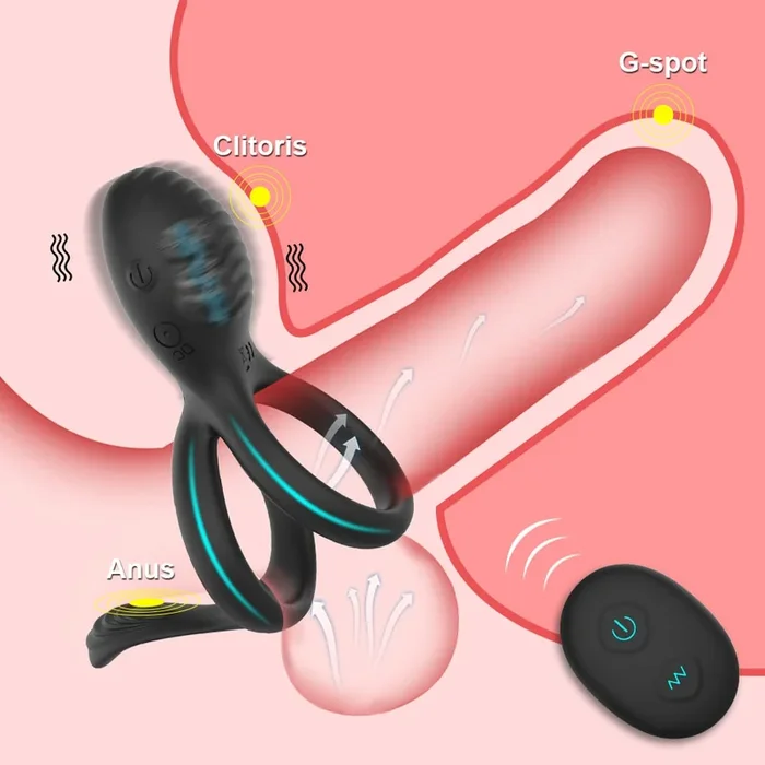 Cock Ring Wireless Remote Control Couple Ring Cock Vibrator Ring Retardant Ejaculation Delay Toys for Men’s Penis