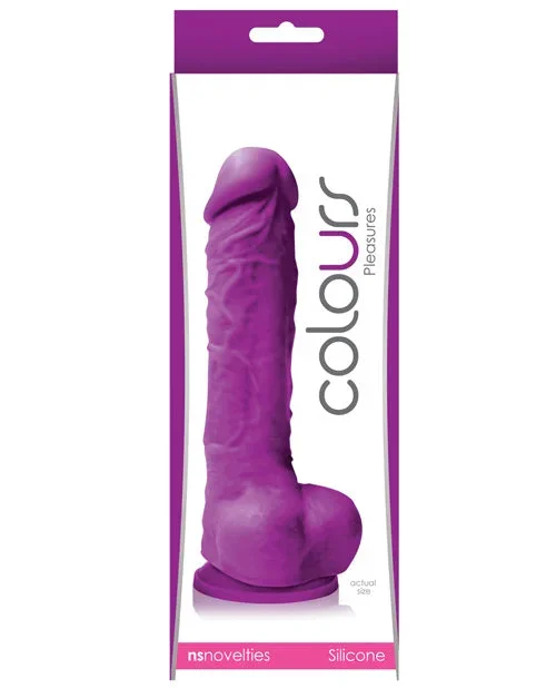 Colours Pleasures 5″ Dildo w/Suction Cup – Purple
