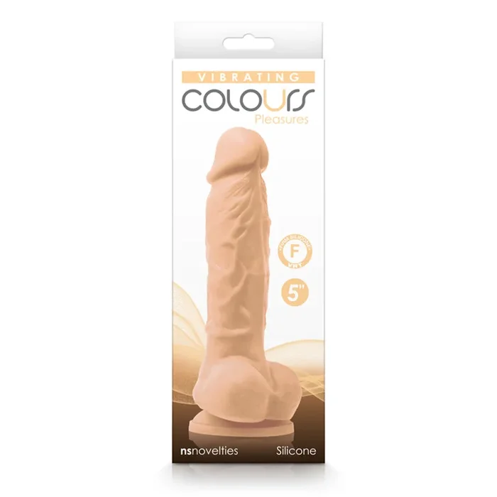 Colours Pleasures 5 indium. Vibrating Dildo Beige