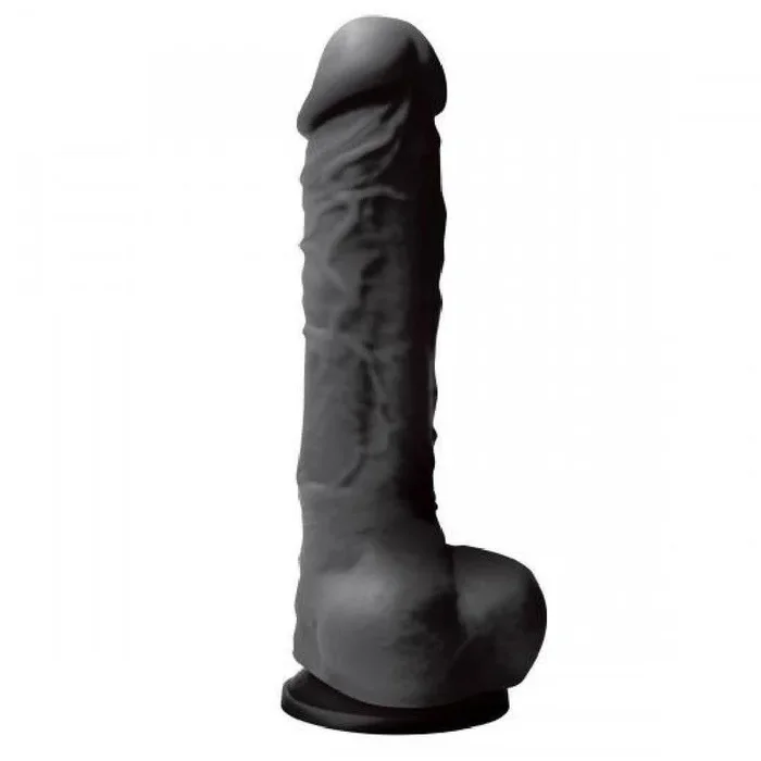 Colours Realistic 7 Inch Silicone Suction Cup Dildo – Black