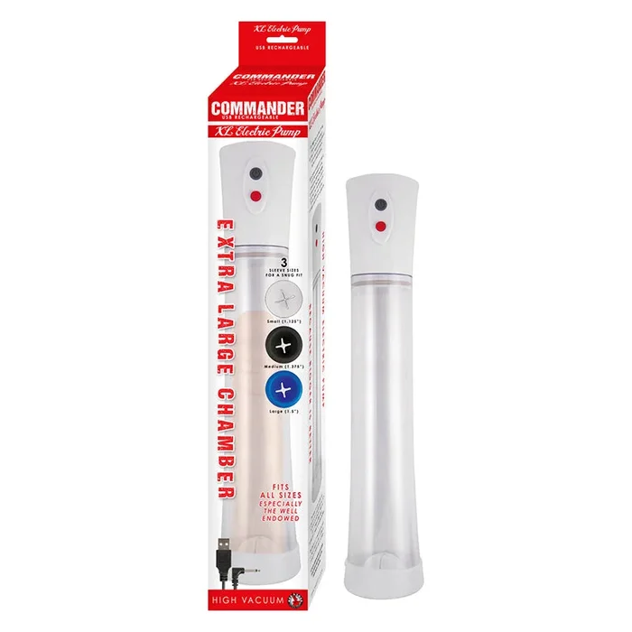 Commander Extra Large Electric Pump White | Penis Pump