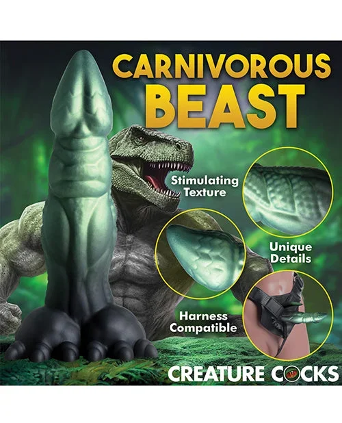 Creature Cocks Dickosaur Dinosaur Silicone Dildo – Black/Teal