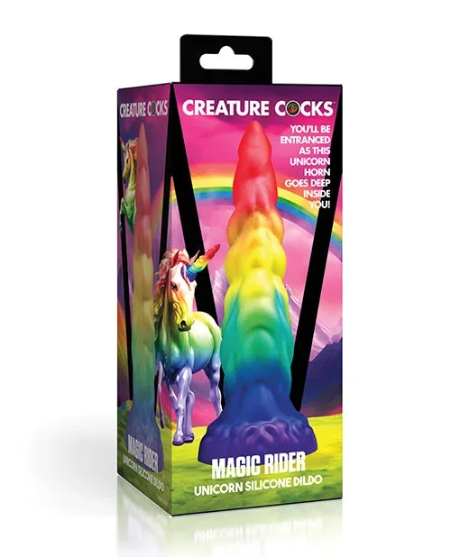 Creature Cocks Magic Rider Unicorn Silicone Dildo – Rainbow