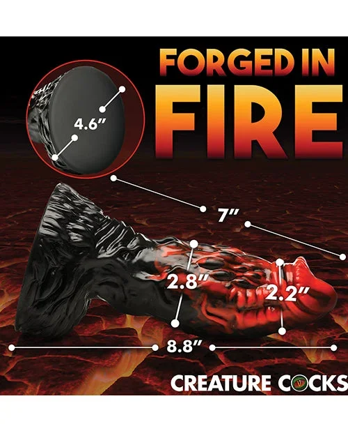 Creature Cocks Vulcan Silicone Dildo – Black/Red