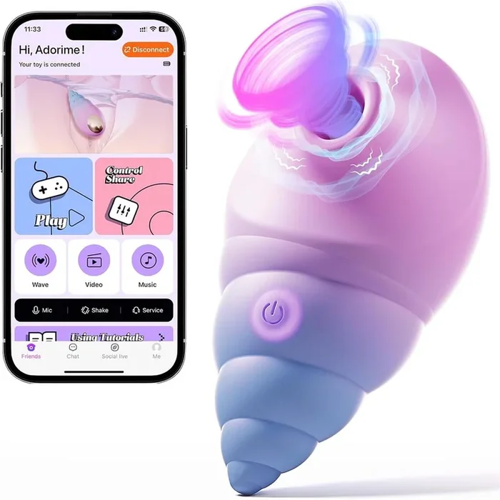 Cunning Magic Conch Soft Touch Sucking Vibrator with 10 Suction & Vibrating Modes