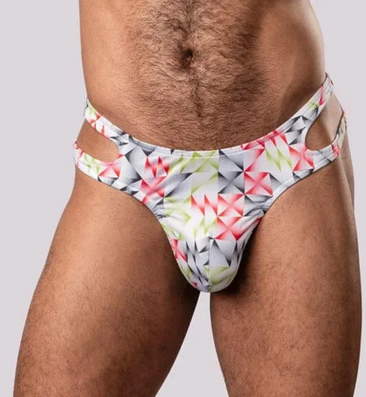 Cut It Out Cutout Thong Red L/XL – Bold Laser-Cut Design with Supportive Pouch