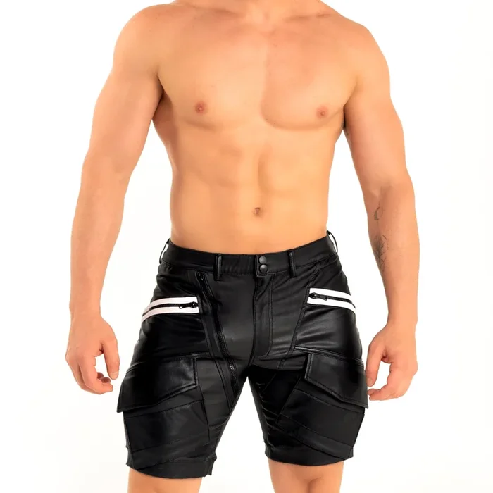Dale Mas Industrial Cargo Short Zipper Black White
