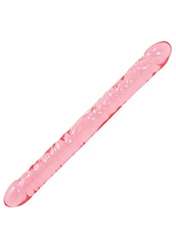 Doc Johnson Crystal Jellies – Double Dong -18 Inch – Double Sided Dildo – Pink