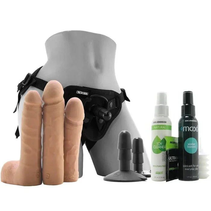 Doc Johnson ULTRASKYN Vac-U-Lock Harness Set in Caramel