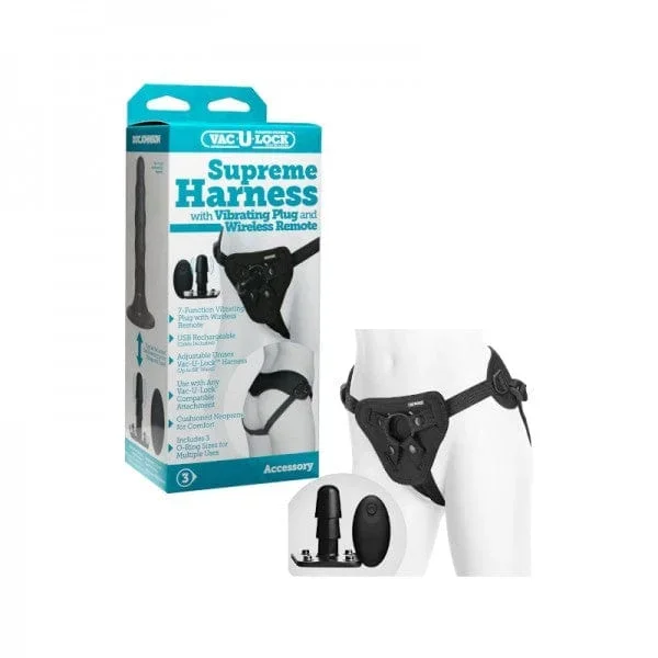 Doc Johnson Vac-U-Lock – Supreme Harness With Vibrating Plug