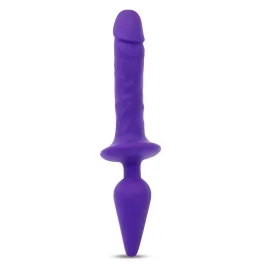 double pleasure vibrating dildo & butt plug
