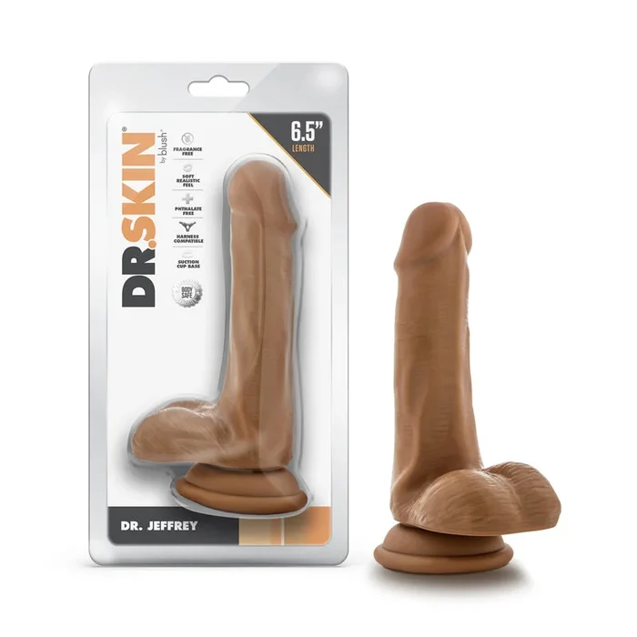 Dr. Skin Dr. Jeffrey 6.5 indium. Dildo with Balls Tan