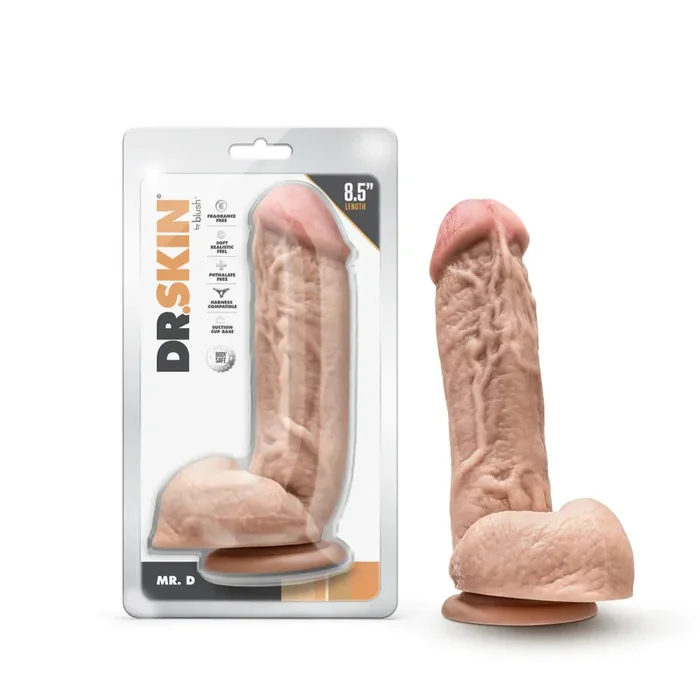 Dr. Skin Mr. D 8.5 Inch Long Dildo – Vanilla