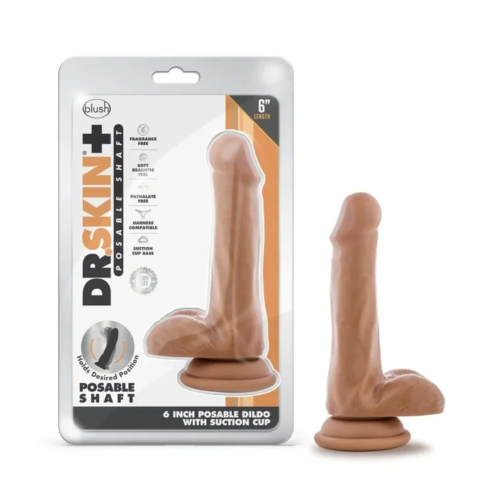 Dr. Skin Plus Realistic Mocha 6.5-Inch Long Dildo