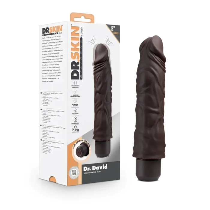Dr. Skin Silicone Dr. David Brown 8.5-Inch Long Resonate Dildo