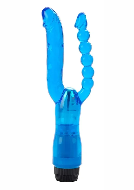 Dual Penetrator Vibrator with Anal Beads