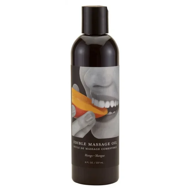 Earthly Body Edible Massage Oil – Mango, 8oz/236ml