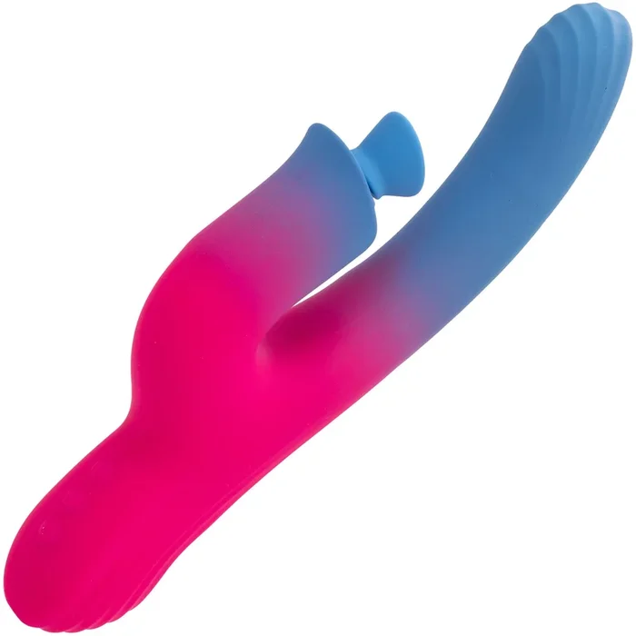Elation™ Rechargeable Silicone Dual Stimulator With Suction By CalExotics